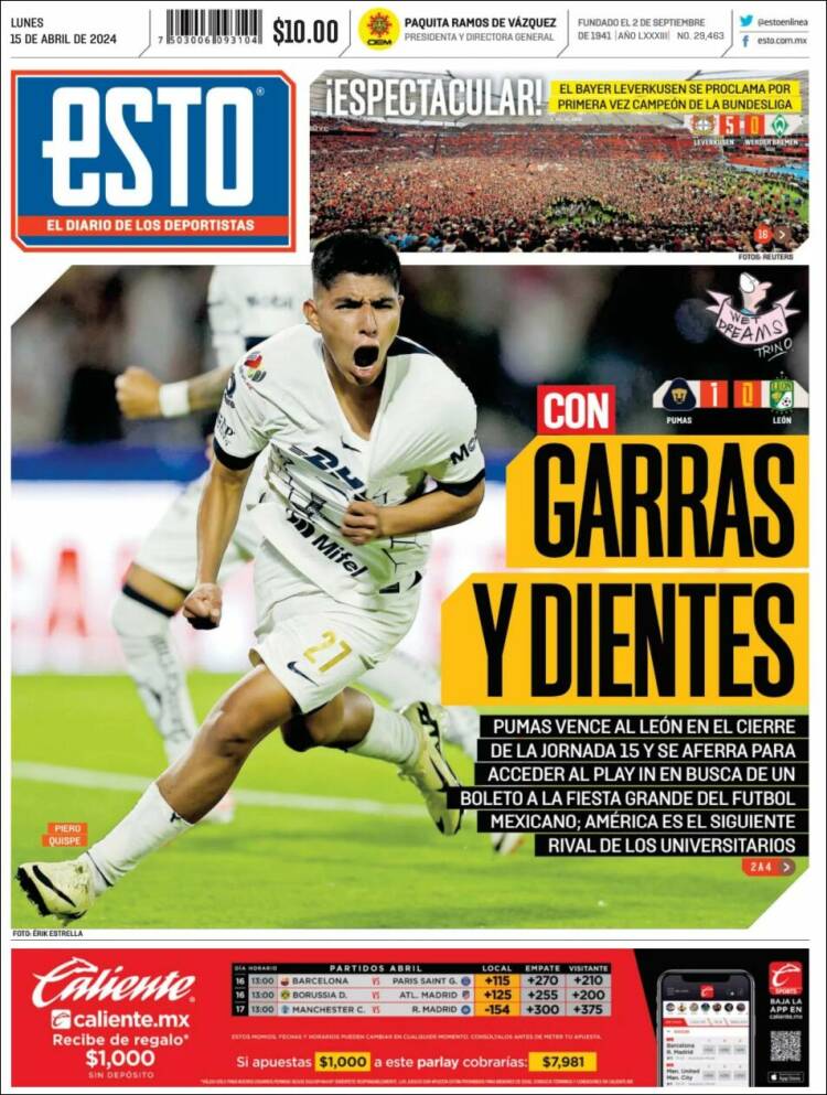 Portada de Esto (M&eacute;xico)