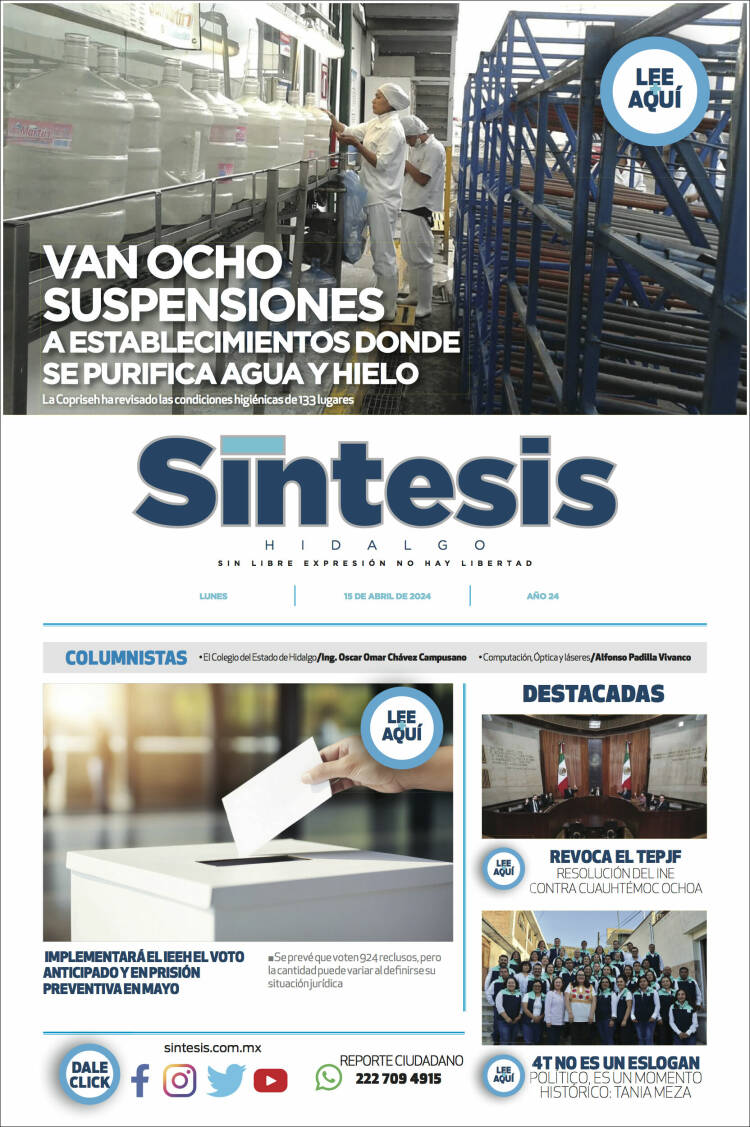 Portada de Sistesis - Hidalgo (M&eacute;xico)