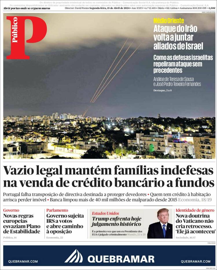 Portada de Público (Portugal)