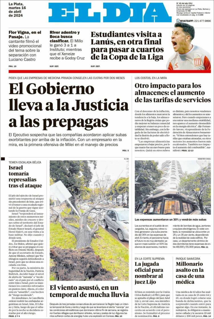 Portada de El Día de la Plata (Argentina)