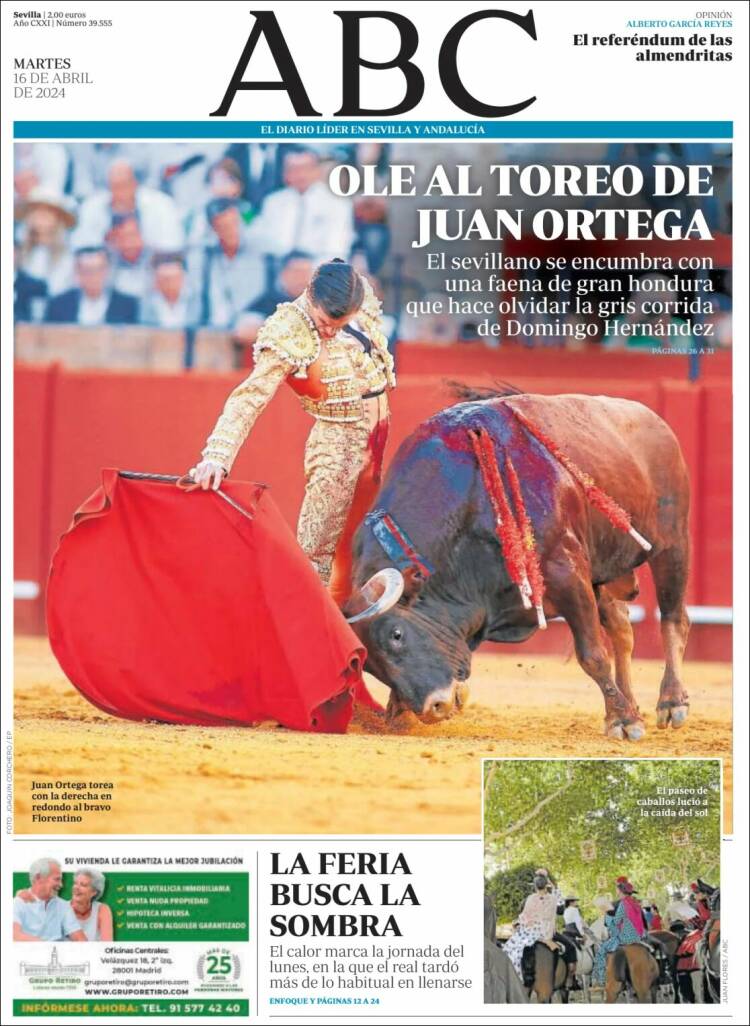 Portada de ABC - Sevilla (España)