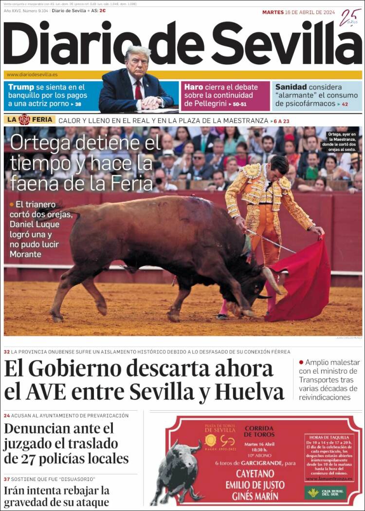 Portada de Diario de Sevilla (España)