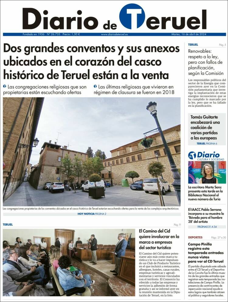 Portada de Diario de Teruel (España)