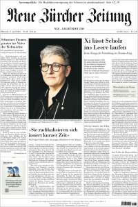 Portada de Neue Zürcher Zeitung (Suisse)