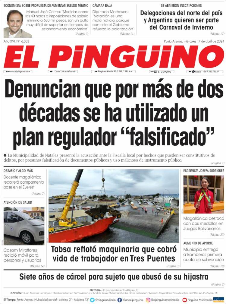 Portada de El Pingüino (Chile)