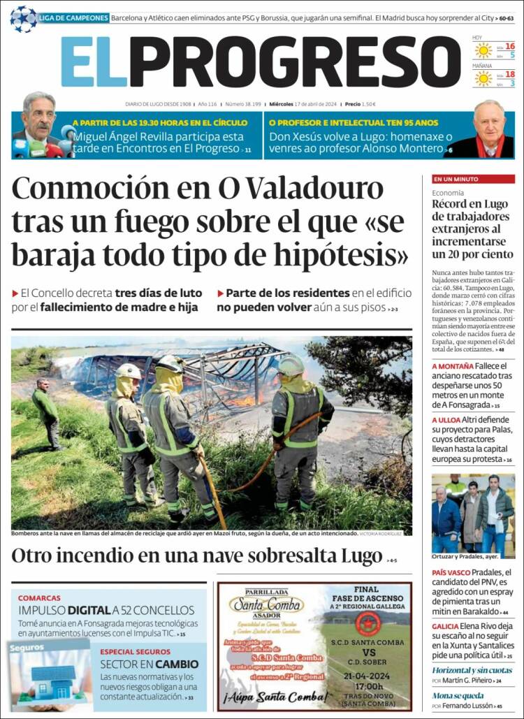 Portada de El Progreso (España)