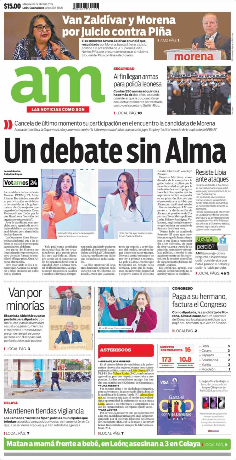 Portada de Al Día A.M. (México)