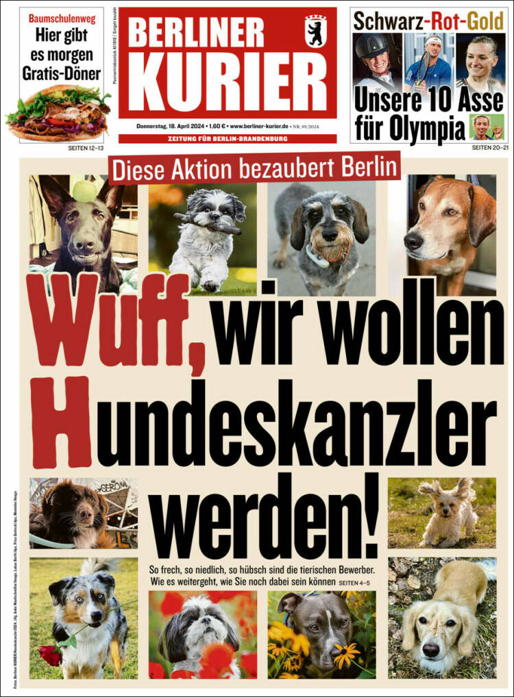 Portada de Berliner Kurier - Startseite BK (Alemania)