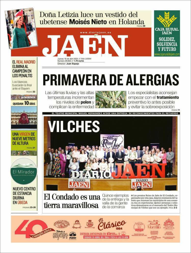 Portada de Diario Jaén (España)