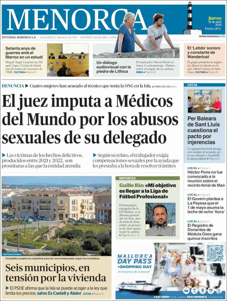 Portada de Menorca - Diario Insular (España)