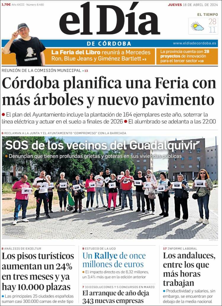 Portada de El Día de Córdoba (España)