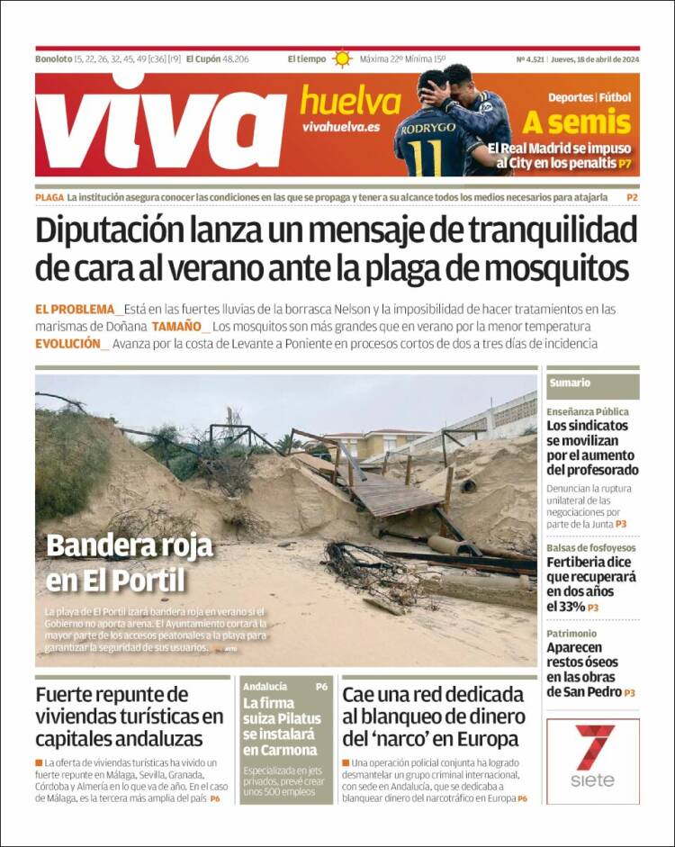 Portada de Viva Huelva (España)