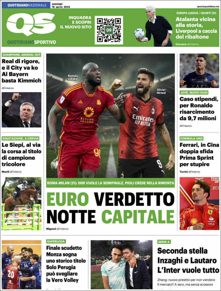 Portada de Quotidiano Sportivo (Italia)