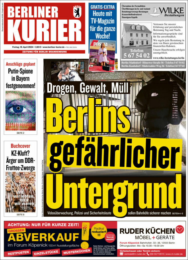 Portada de Berliner Kurier - Startseite BK (Allemagne)
