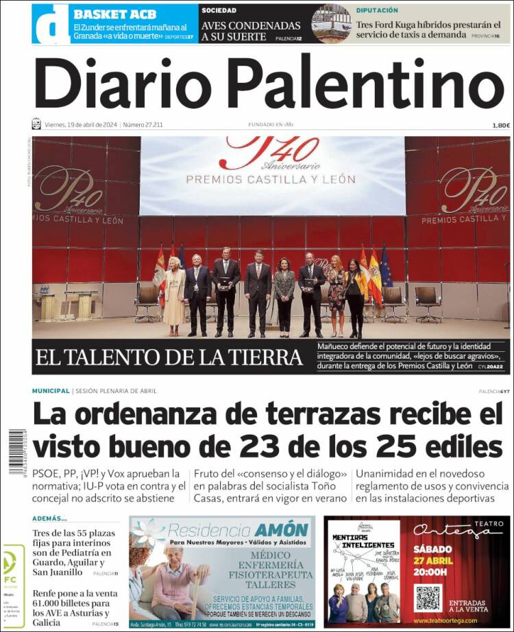 Portada de Diario Palentino (España)