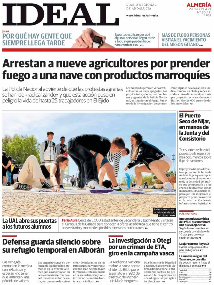 Portada de Ideal Almeria (España)