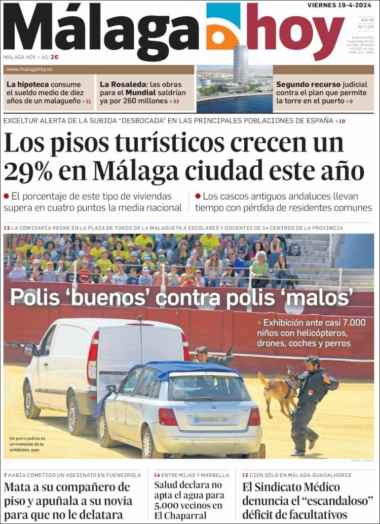 Portada de Málaga Hoy (España)