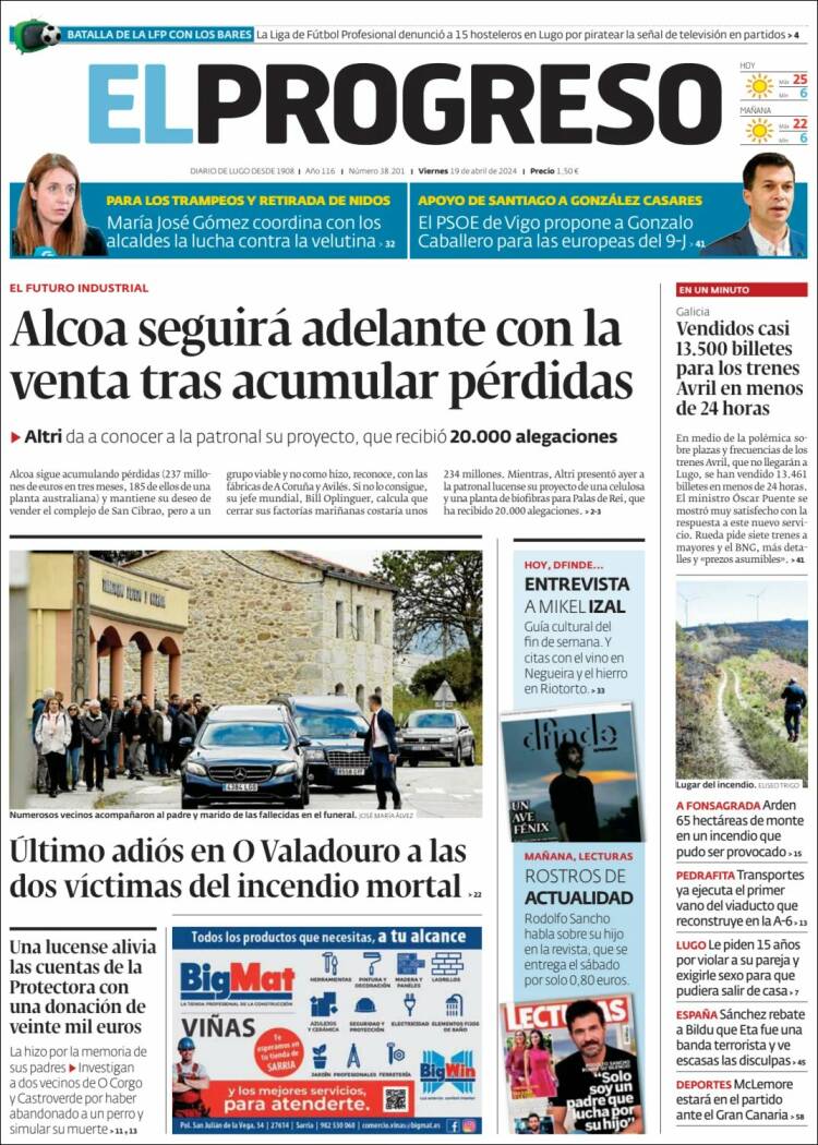 Portada de El Progreso (España)