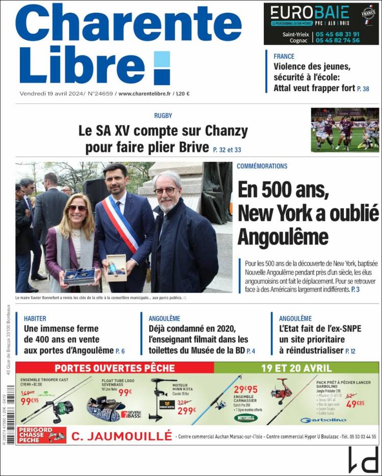 Portada de Charente Libre (Francia)