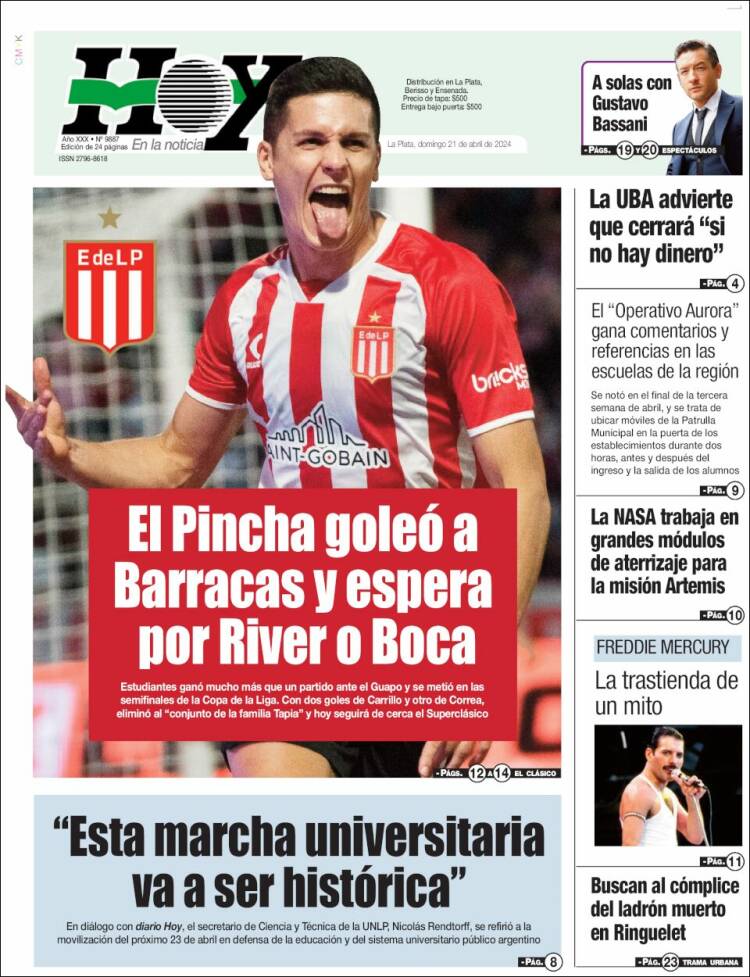 Portada de Diario Hoy (Argentina)