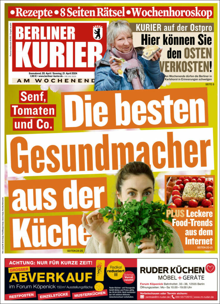 Portada de Berliner Kurier - Startseite BK (Alemania)