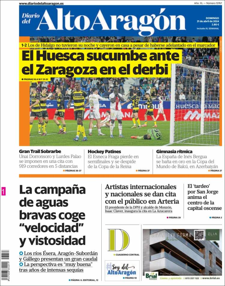 Portada de Diario del AltoAragón (España)