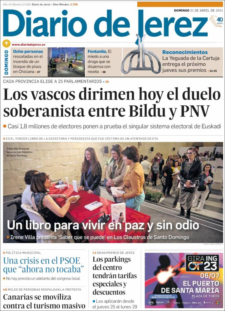 Portada de Diario de Jerez (España)