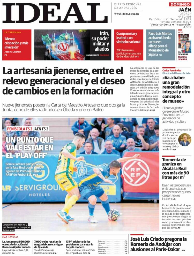 Portada de El Ideal de Jaén (España)