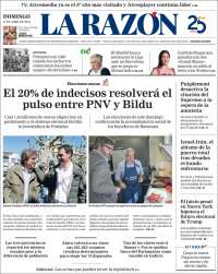 Portada de La Razón (España)