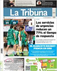 Portada de La Tribuna de Albacete (España)