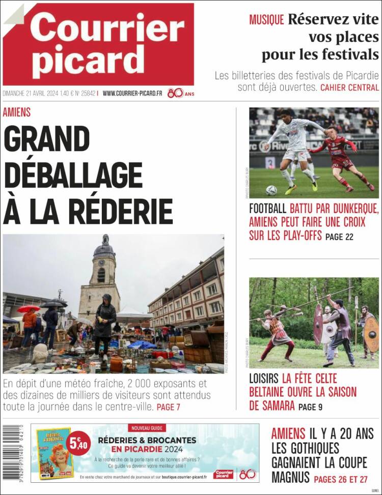 Portada de Courrier Picard (Francia)