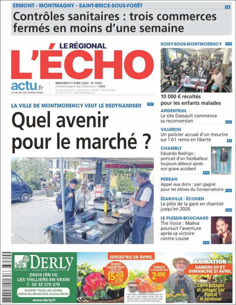 Portada de L'Echo de la Haute-Vienne (Francia)