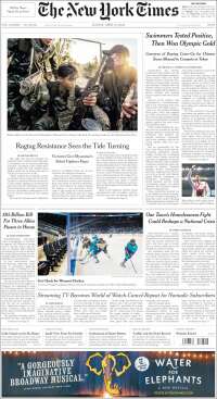 Portada de New York Times (USA)