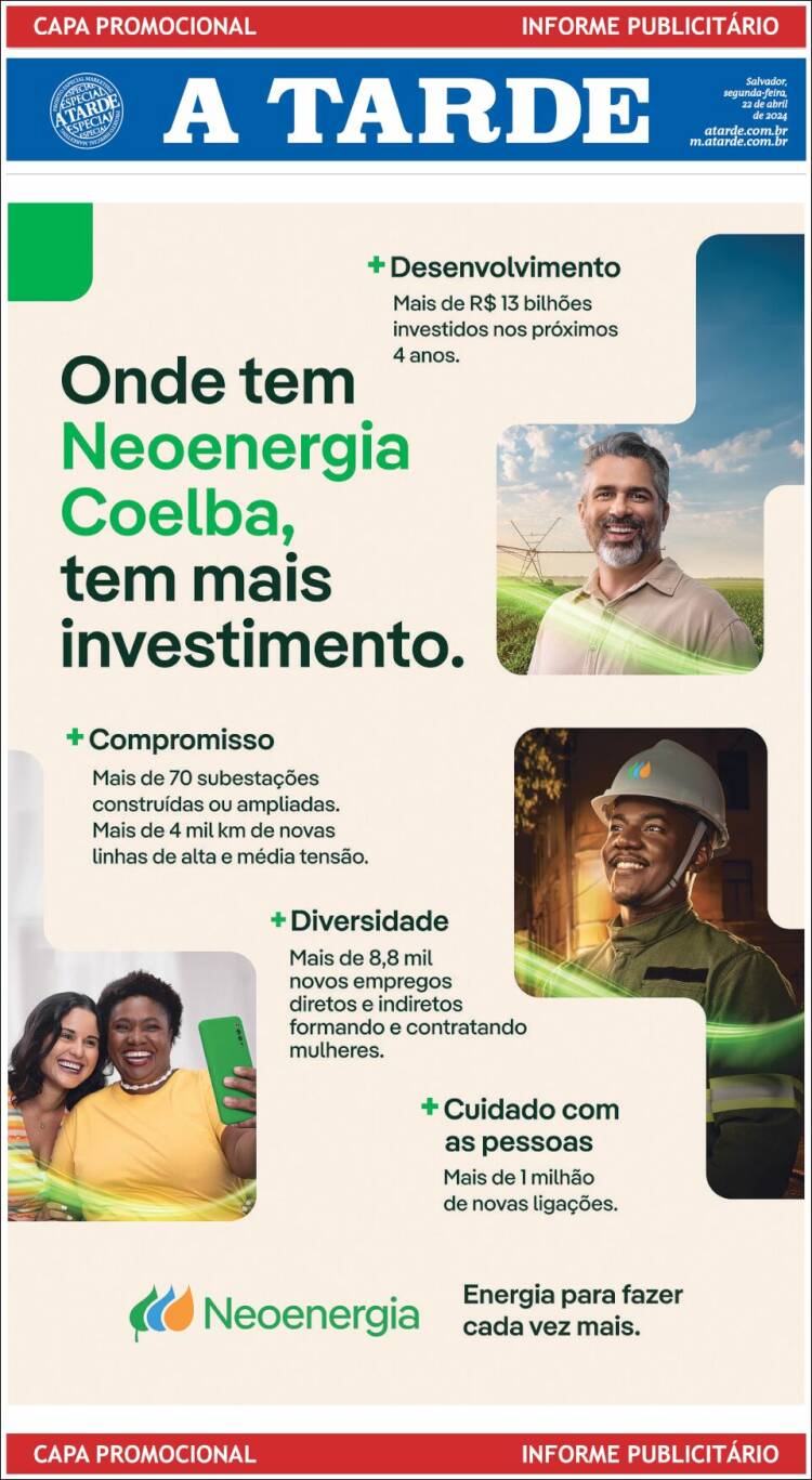 Portada de Diário A Tarde (Brasil)