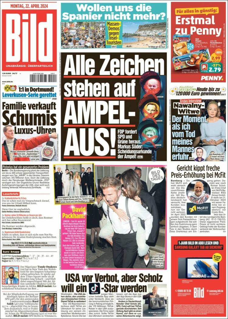 Portada de Bild (Alemania)