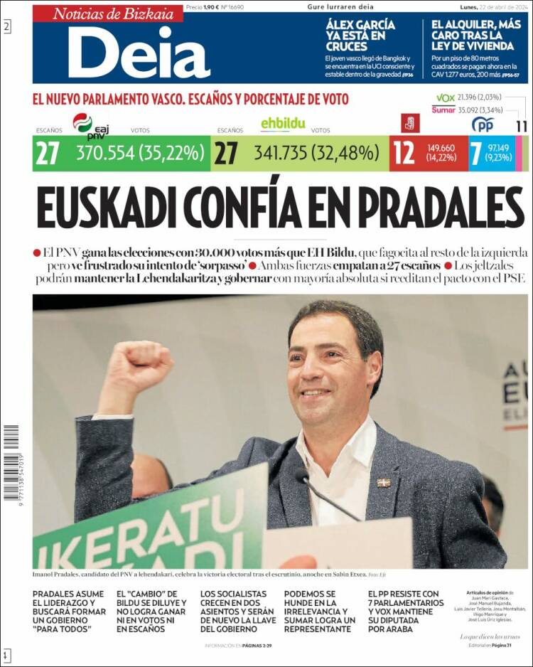 Portada de Deia (España)