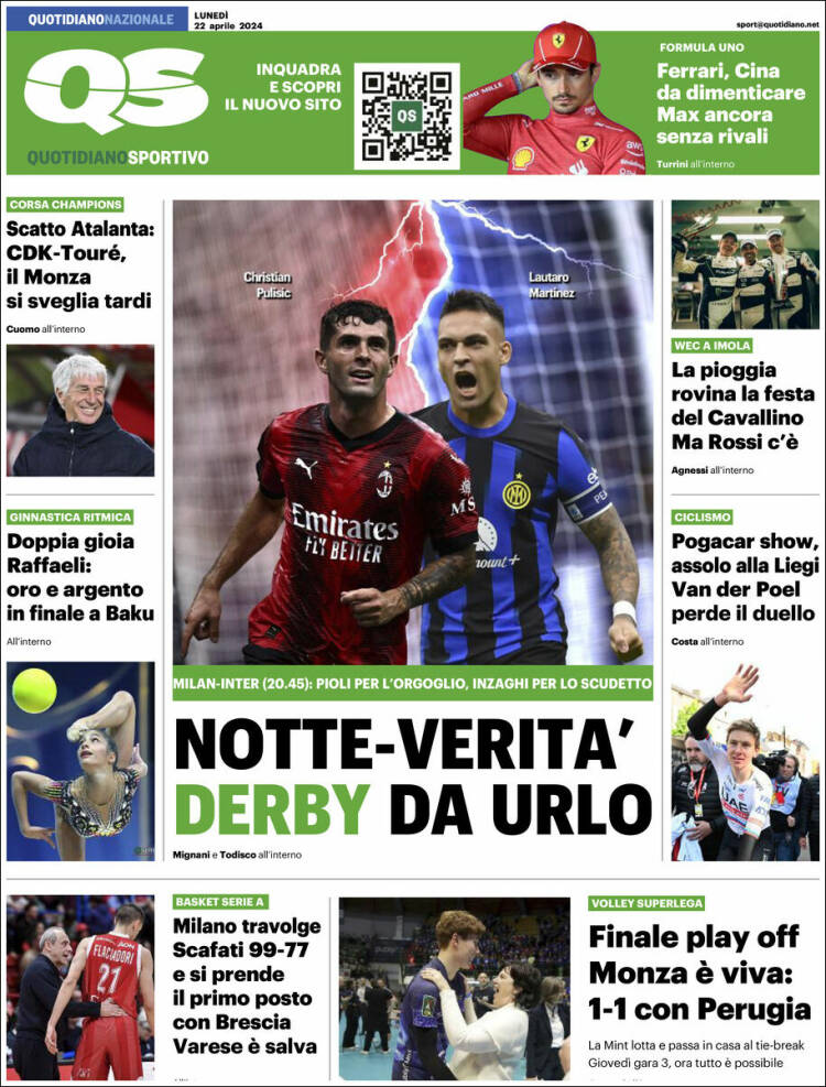 Portada de Quotidiano Sportivo (Italia)