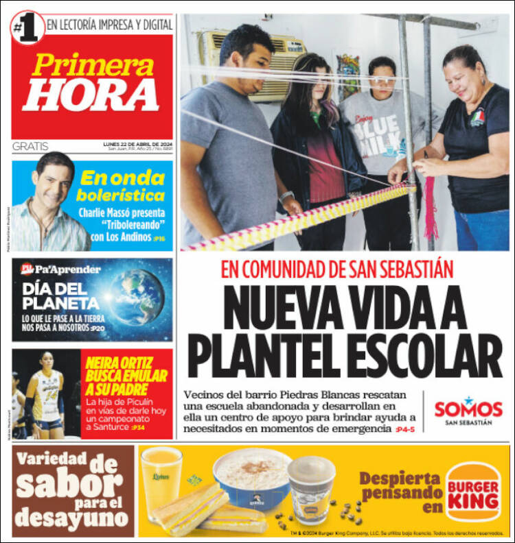 Portada de Primera Hora (Puerto Rico)