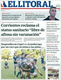 Portada de El Litoral Corrientes (Argentina)