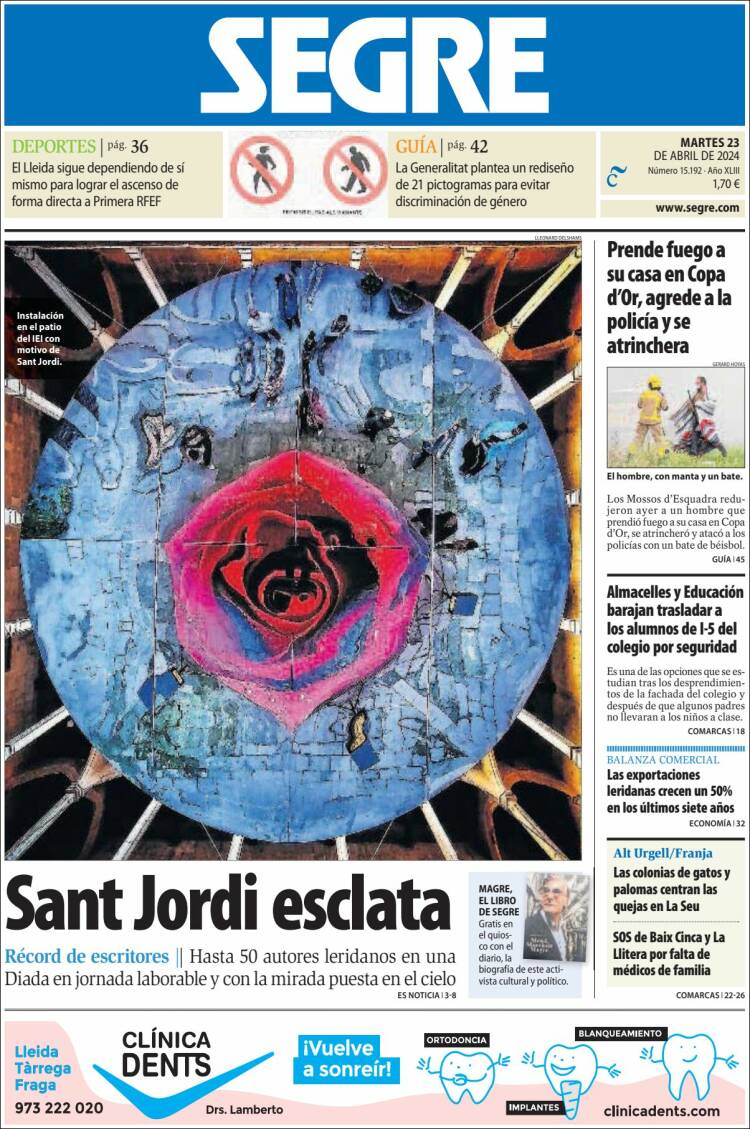 Portada de Segre  (España)