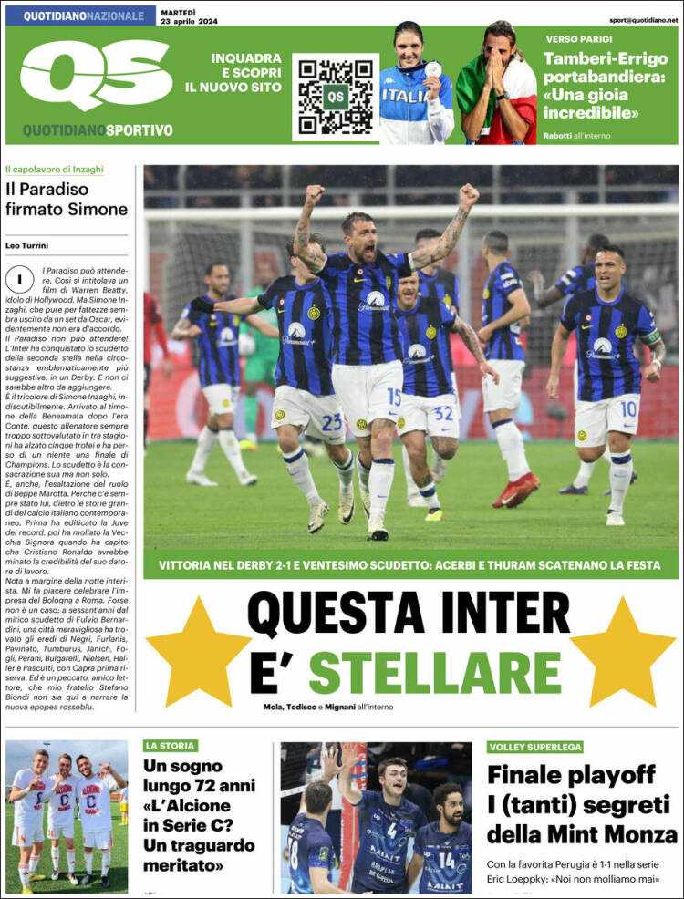 Portada de Quotidiano Sportivo (Italia)