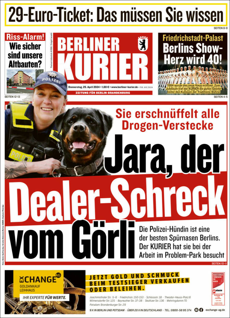 Portada de Berliner Kurier - Startseite BK (Alemania)
