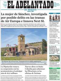 Portada de El Adelantado de Segovia (Espagne)