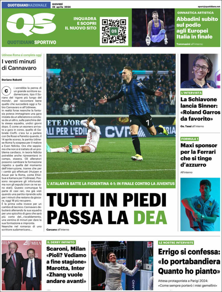 Portada de Quotidiano Sportivo (Italia)