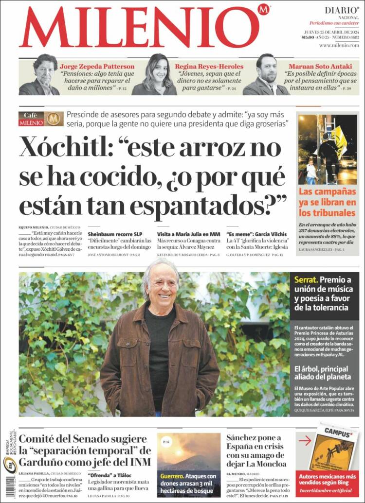 Portada de Milenio (México)