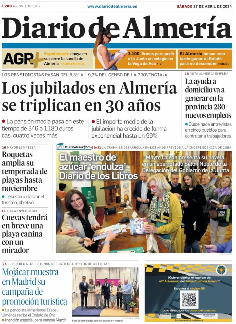 Portada de Diario de Almería (España)