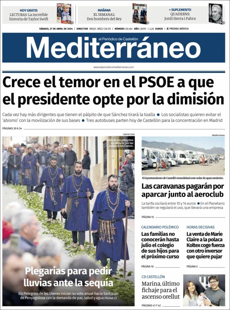 Portada de El Periódico Mediterraneo (España)