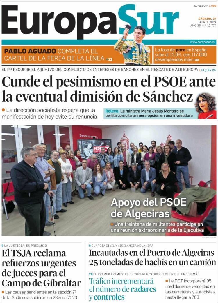Portada de Europa Sur (España)