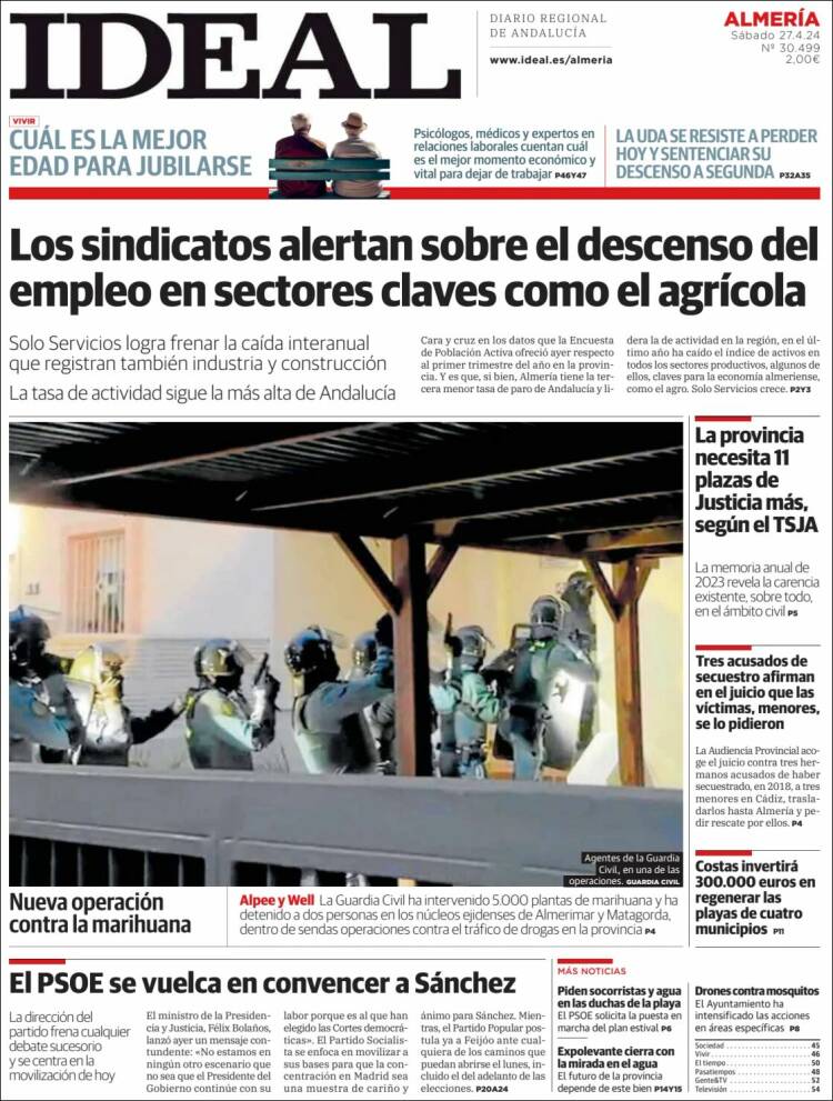 Portada de Ideal Almeria (España)