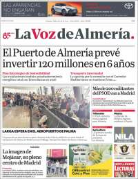 Portada de La Voz de Almería (España)